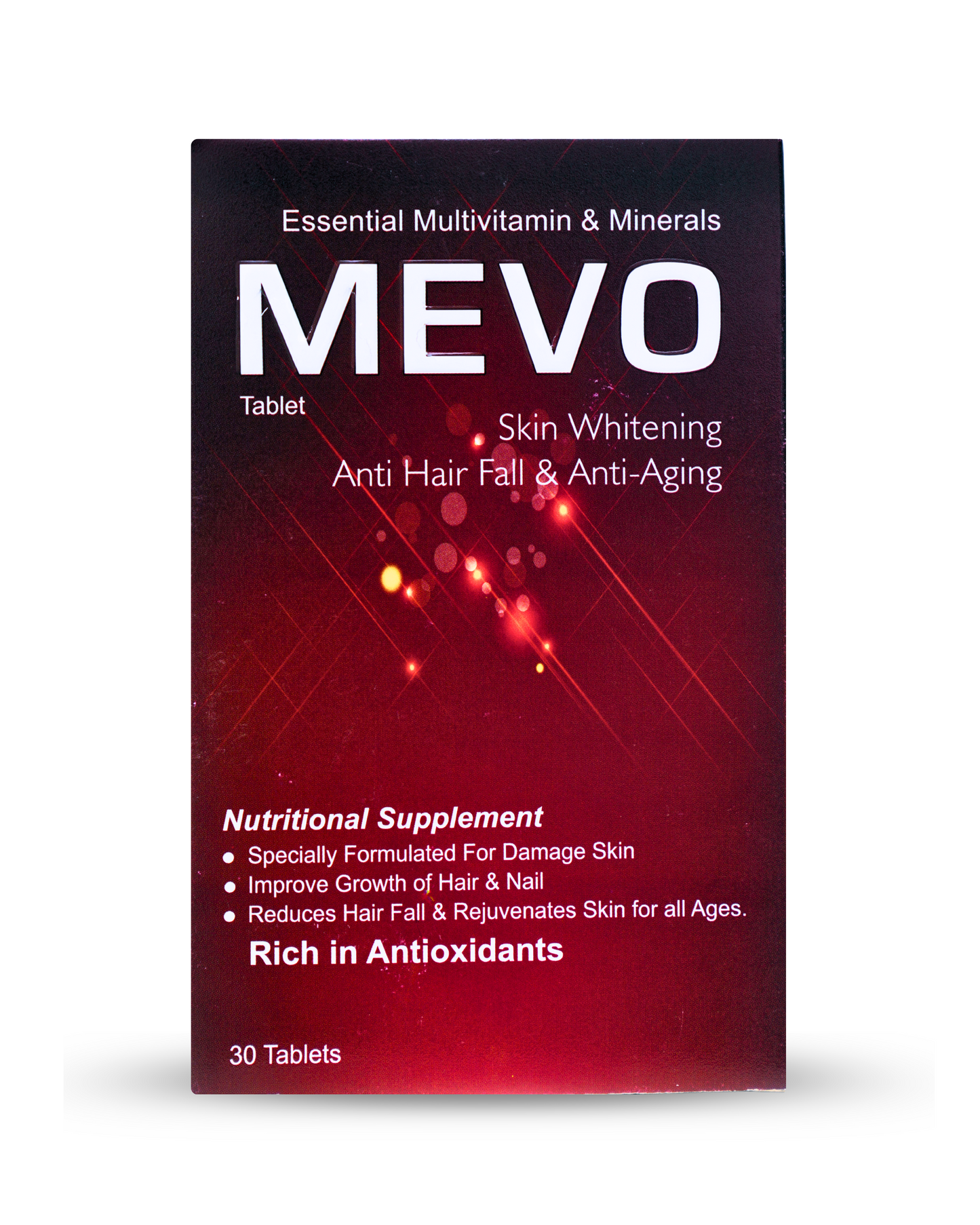 MEVO MULTI VITAMIN TABLETS – SKIN, HAIR & ANTI-AGING SUPPORT | 30 TABLETS