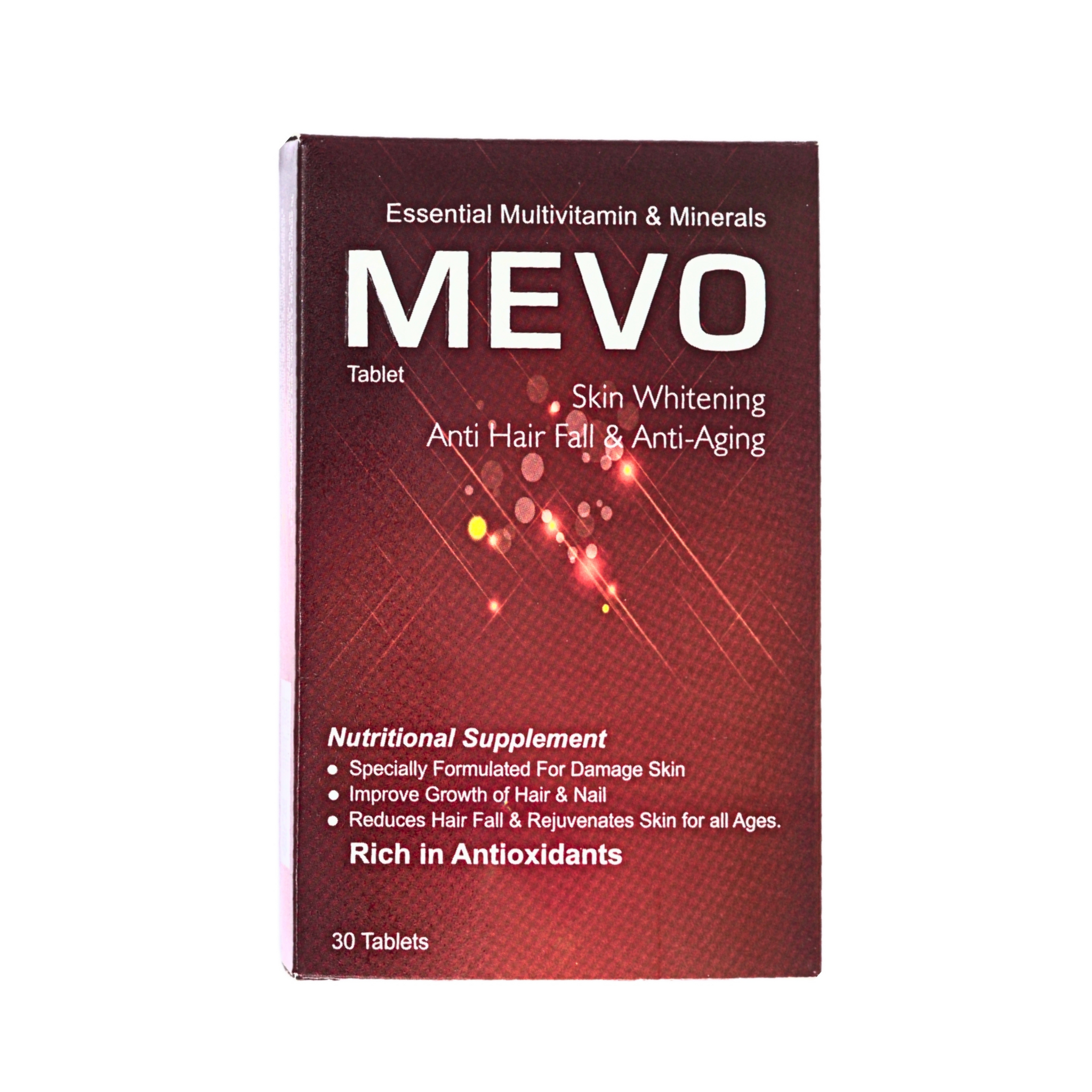 MEVO MULTI VITAMIN TABLETS – SKIN, HAIR & ANTI-AGING SUPPORT | 30 TABLETS